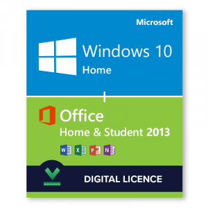 Windows 10 Home + Microsoft Office 2013 Home and Student Bundle - Digital Licences